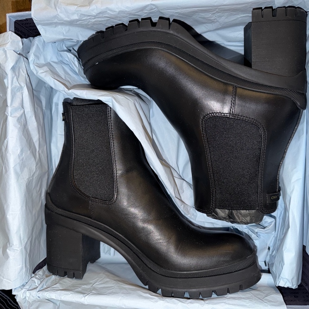 Prada Black Heeled Ankle Boots